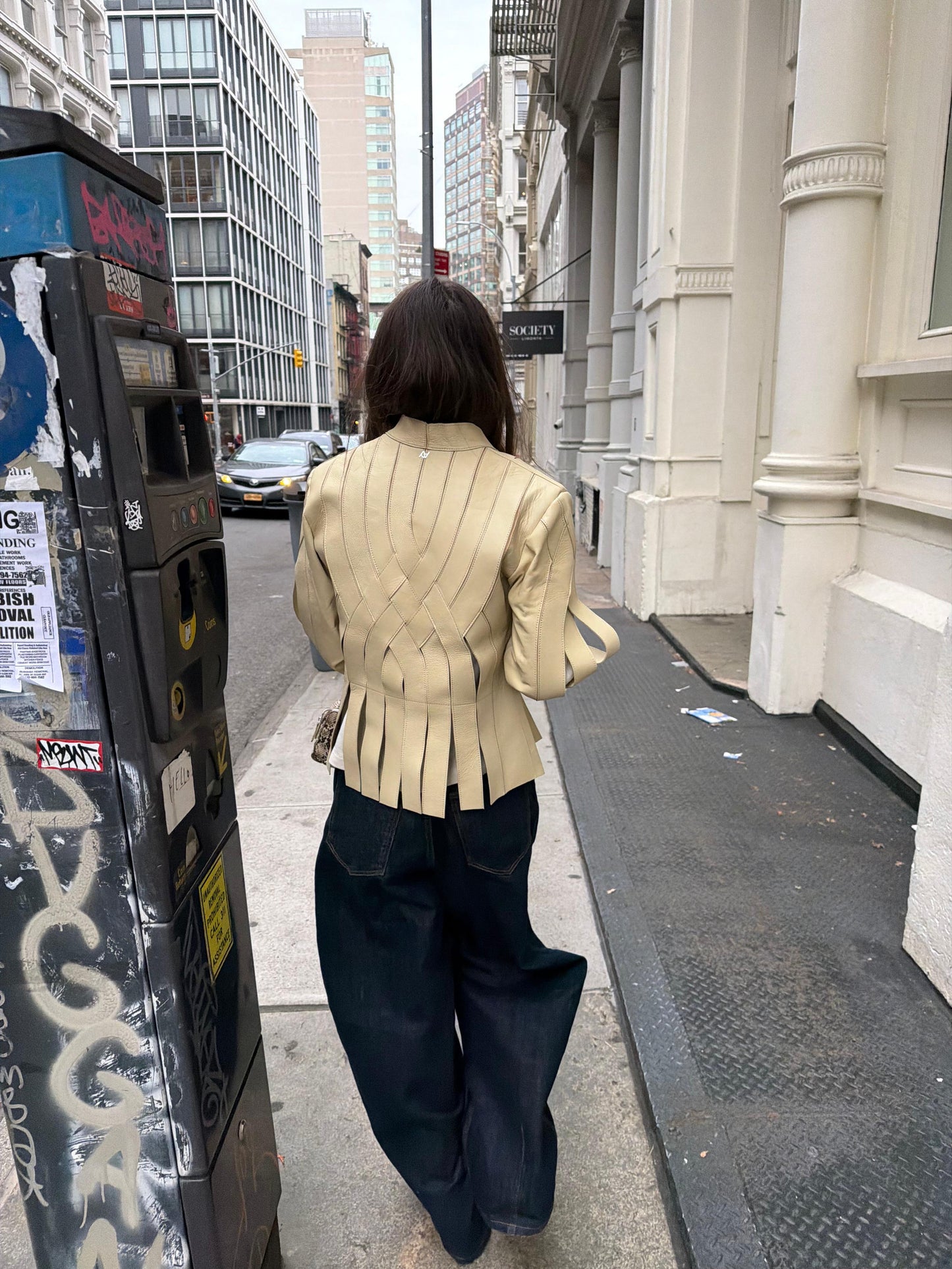 Brianna Leather Jacket Butter Yellow