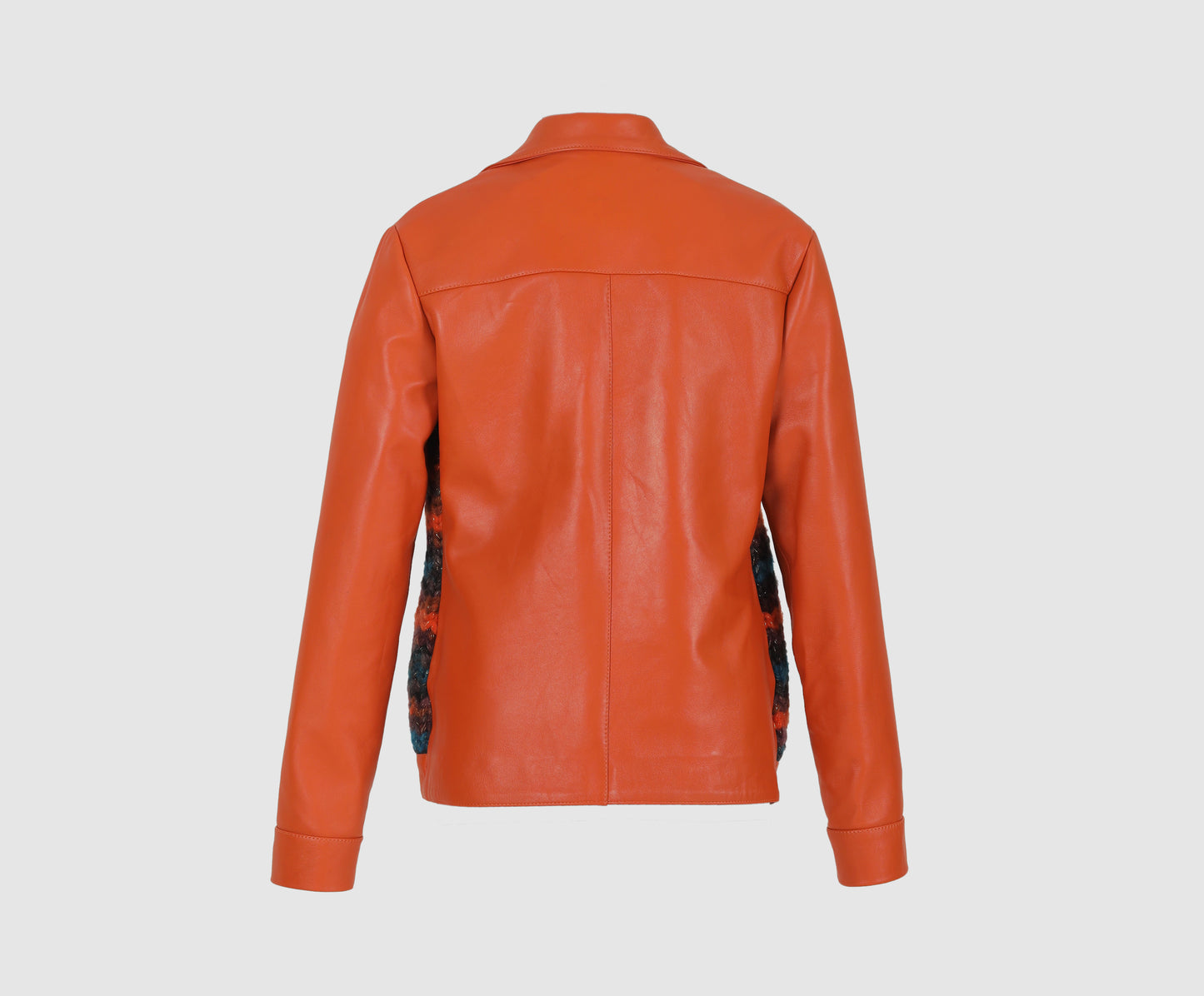 Kai Leather x Knit Jacket Orange