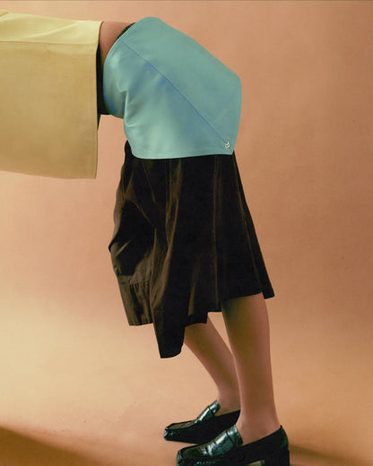 Leather Bandana Electric Baby Blue