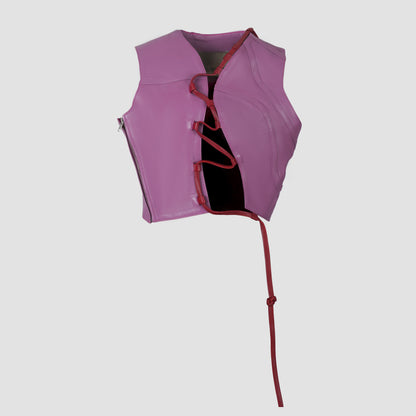 Mason Leather Vest Purple