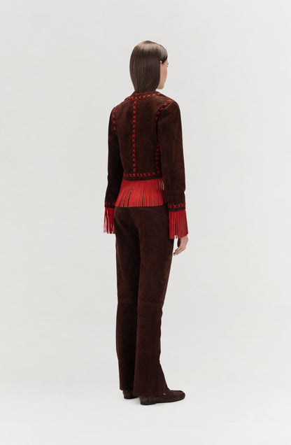 Isaac Suede Pants Brown