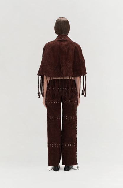 Phoebe Suede Pants Brown
