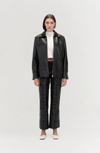 Adrian Leather Pants Black