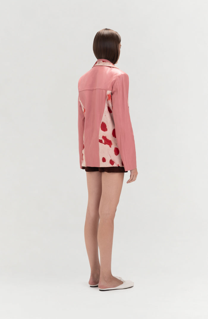 Kennedy Leather Jacket Blush Pink