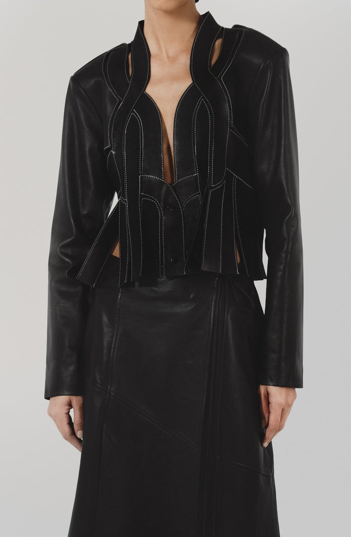 Brianna II Leather Jacket Black