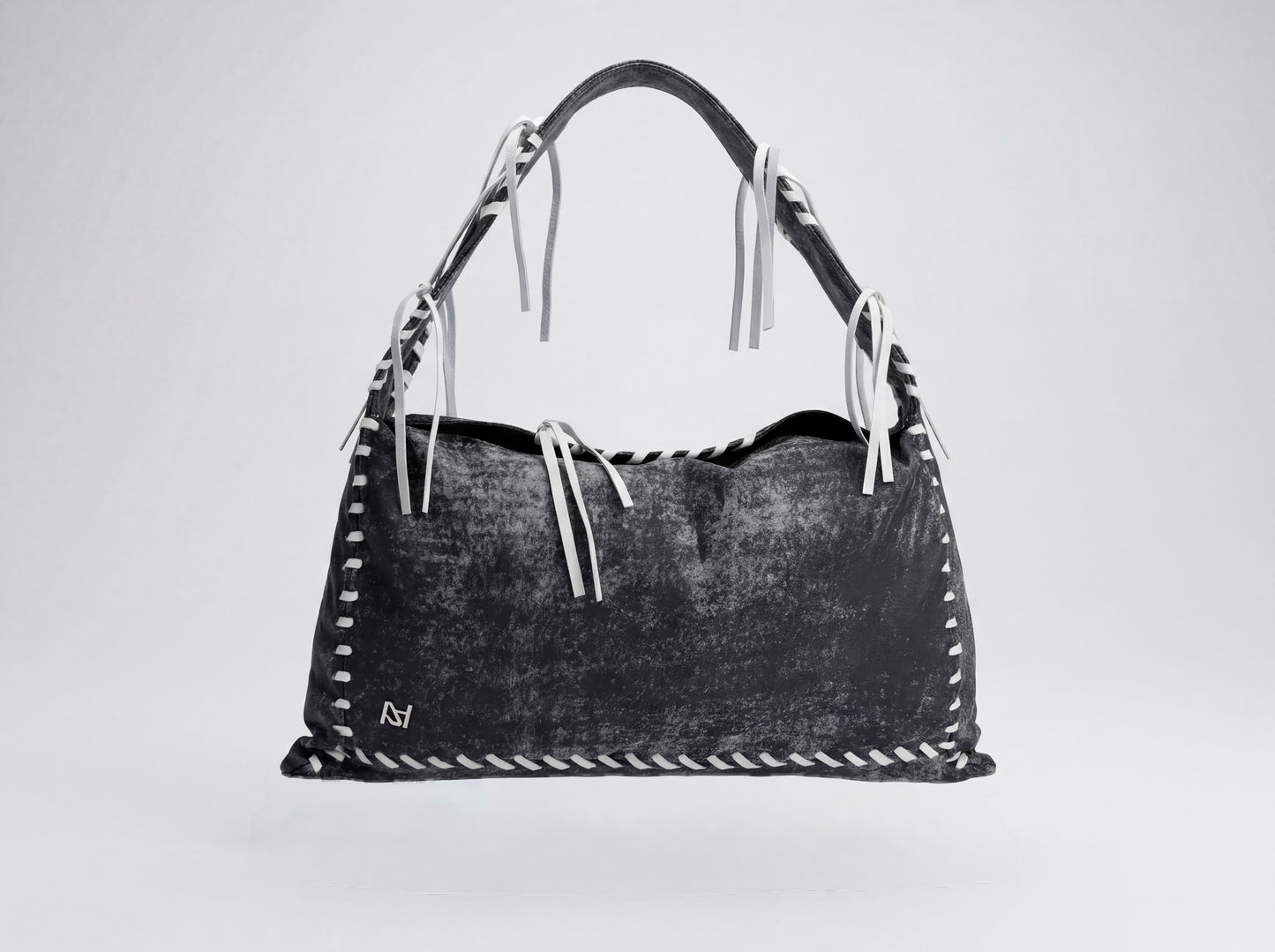 Halo Leather Bag Washed Grey