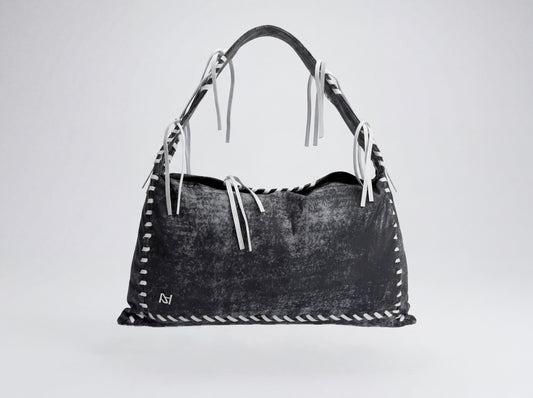 Halo Leather Bag Washed Grey
