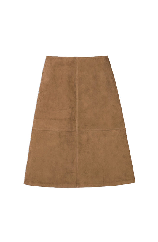 Isabelle Suede Skirt Beige
