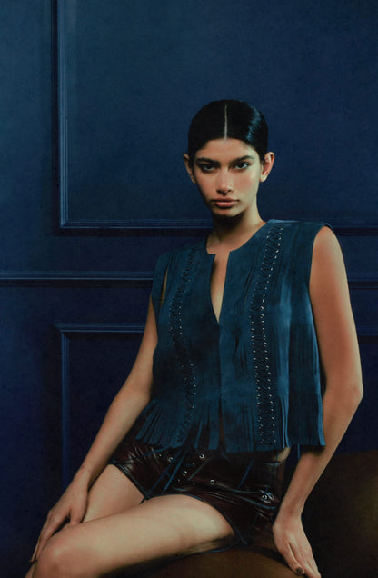 Caniayla II Suede Vest Blue