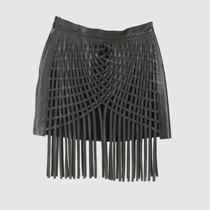 Attalea Leather Skirt Black