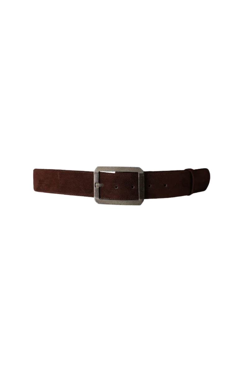 Arden Suede Belt Brown