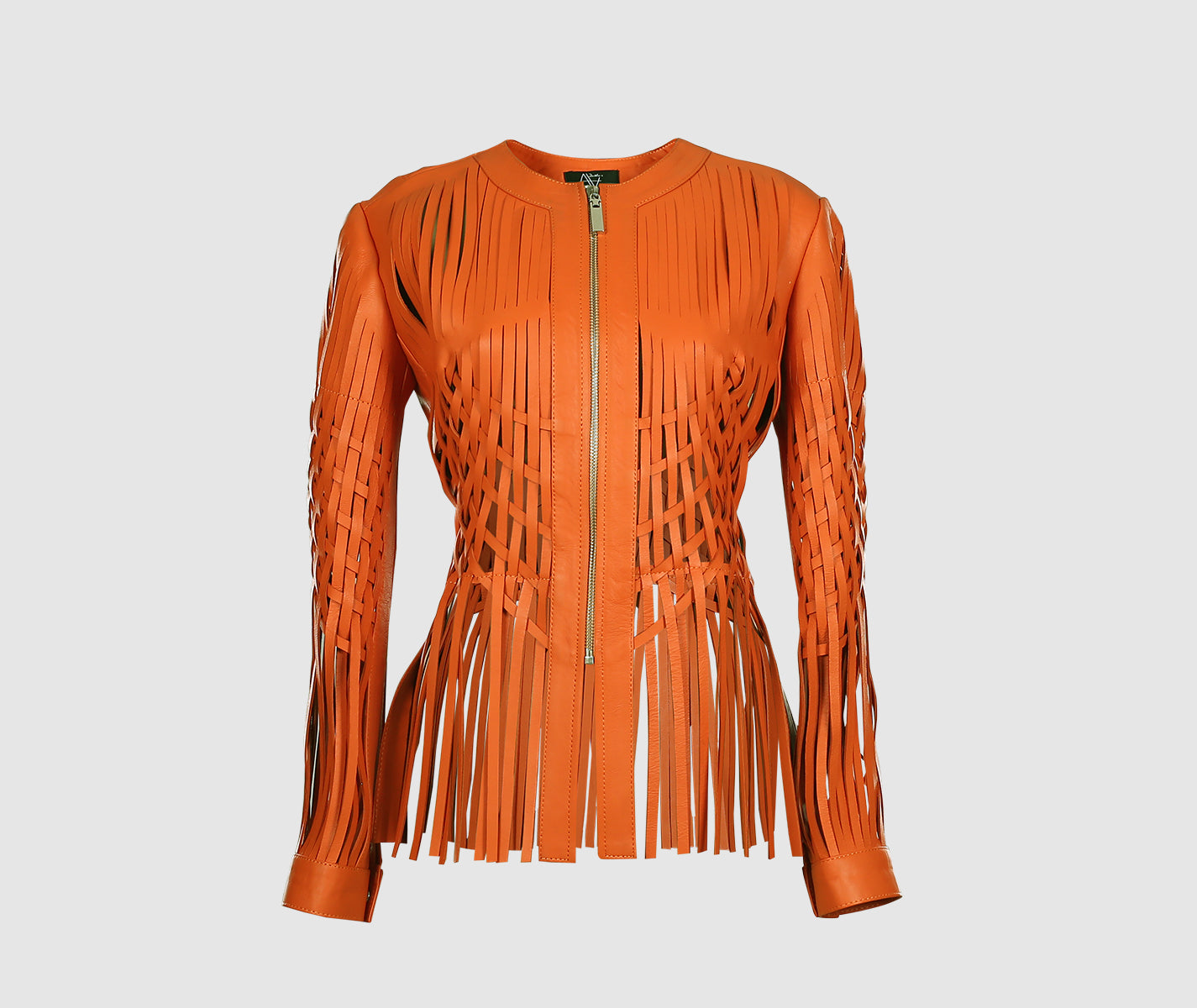 Attalea Leather Jacket Orange