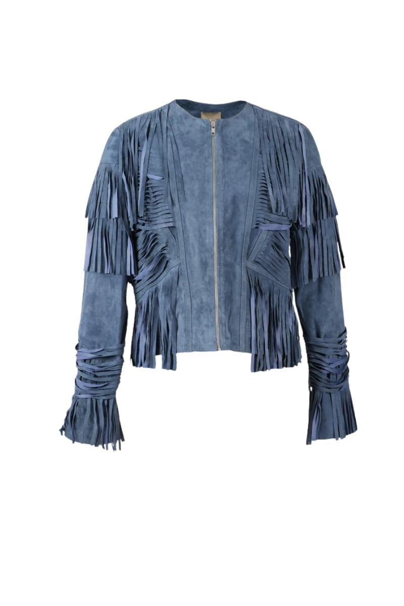 Aurora Suede Jacket Blue