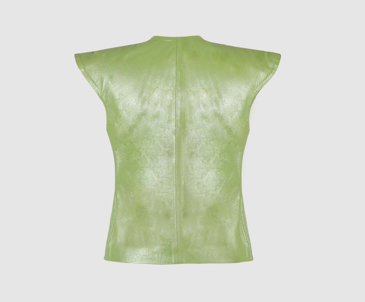 Ausborn Leather Vest Electric Lime Green