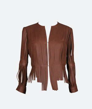Ayla Leather Jacket Brown