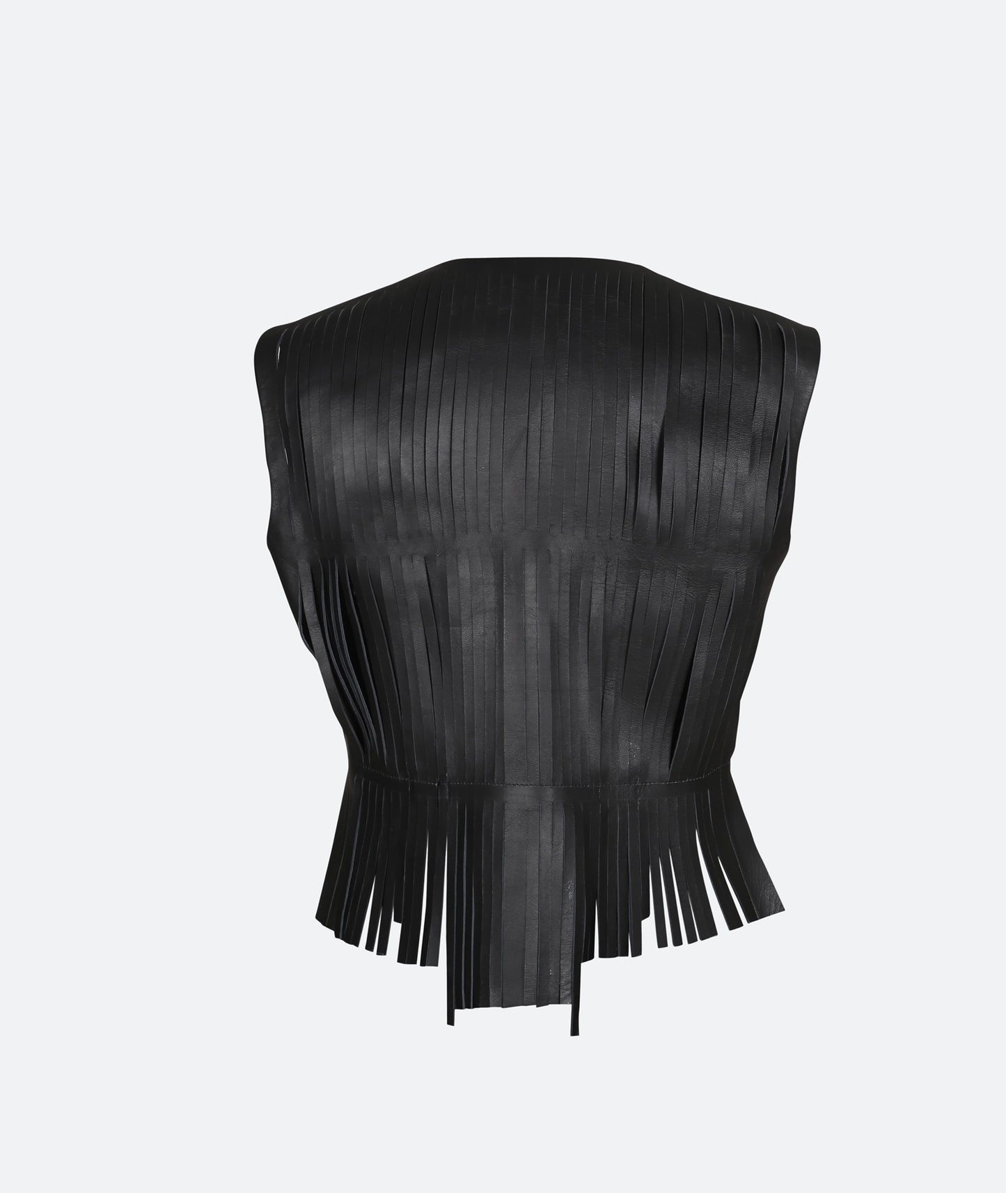 Ayla Leather Vest Black