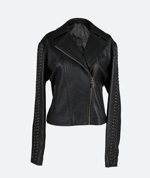 Azalea Leather Jacket Black