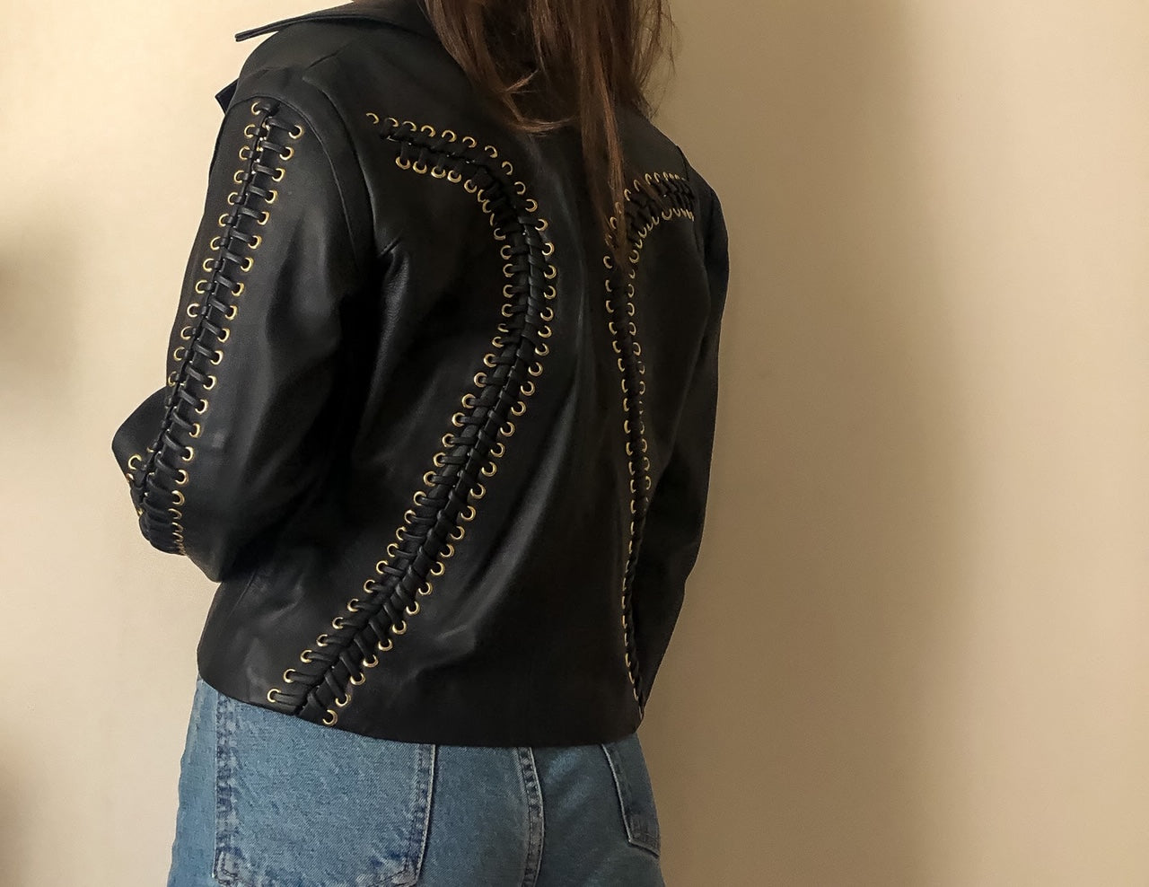 Azalea Leather Jacket Black
