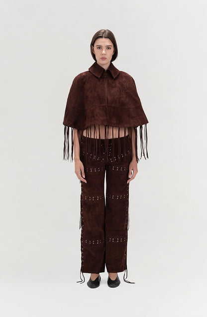 Phoebe Suede Pants Brown