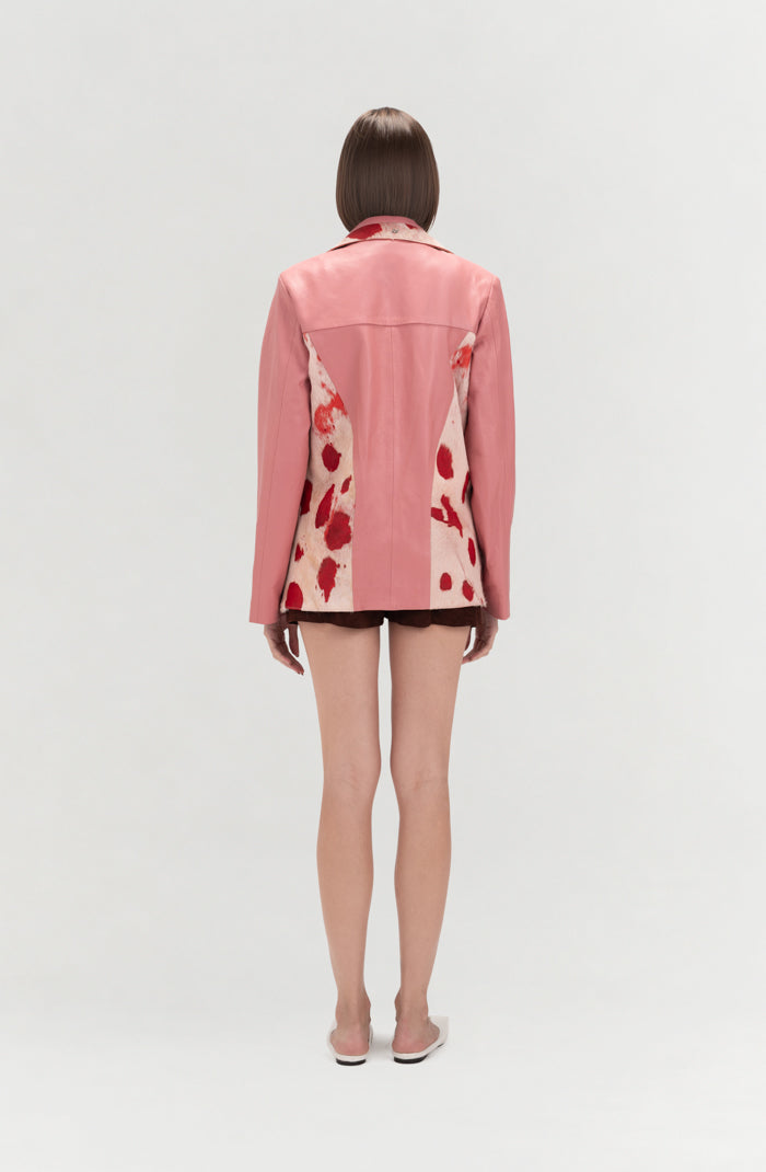 Kennedy Leather Jacket Blush Pink