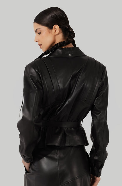 Damian Leather Jacket Black