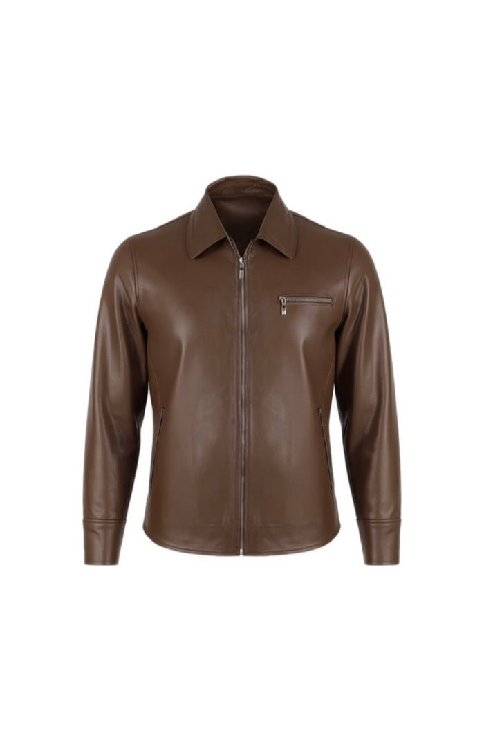 Emerson Leather Jacket Brown