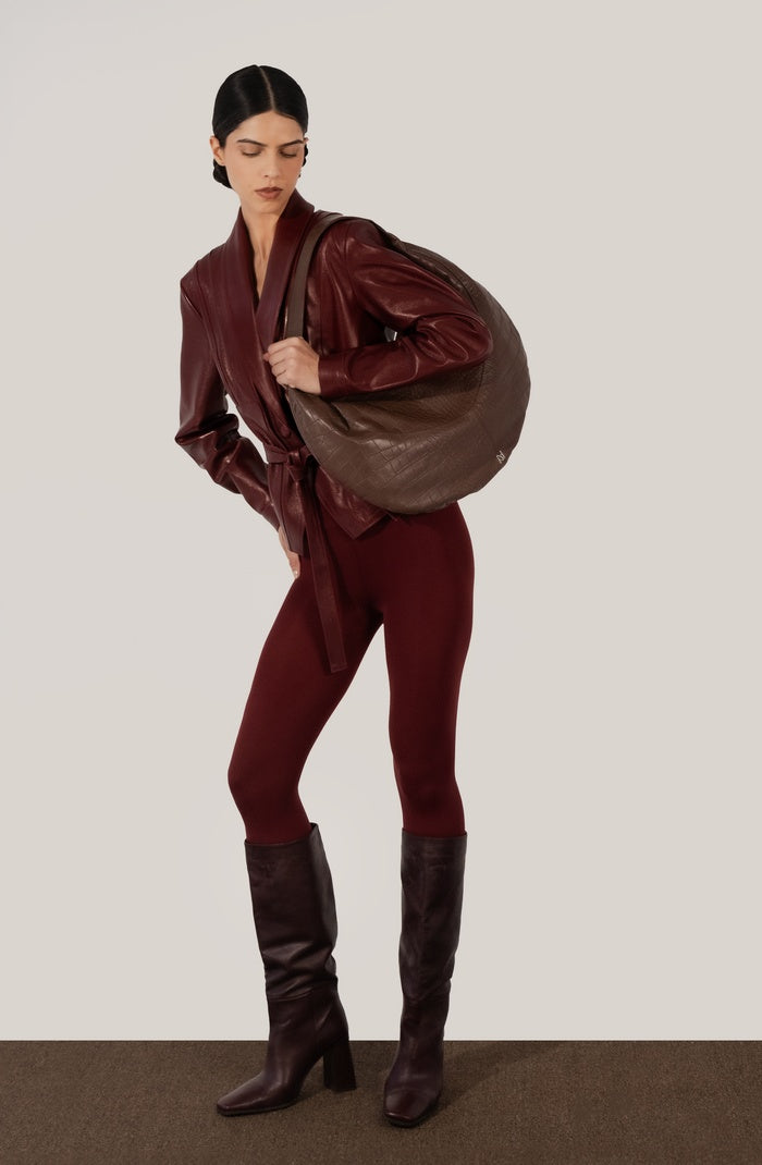 Damian Leather Jacket Burgundy