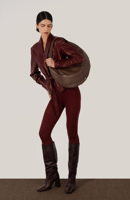 Damian Leather Jacket Burgundy