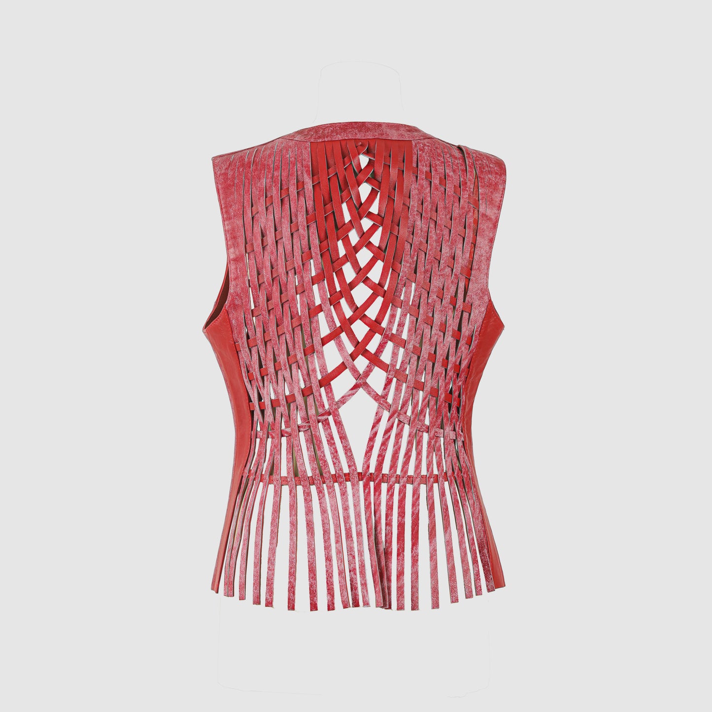 Attalea Leather Vest II Red