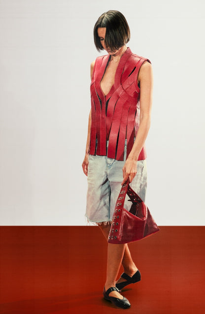 Surge Leather Bag Red