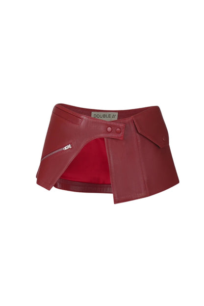 Bonnie Leather Waist Belt Red