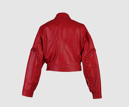 Buckthorn II Leather Jacket Red