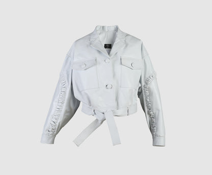Buckthorn II Leather Jacket White