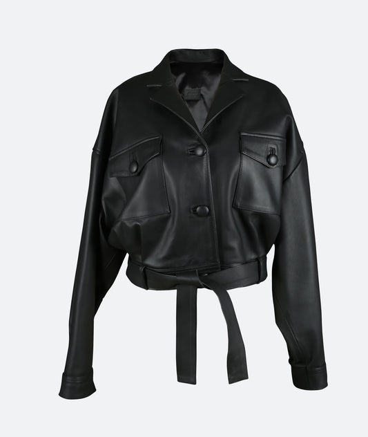 Buckthorn Leather Jacket Black