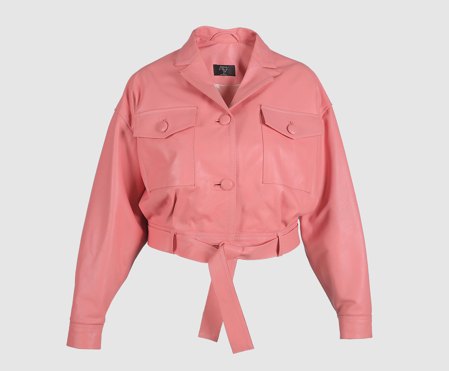 Buckthorn Leather Jacket Blush Pink