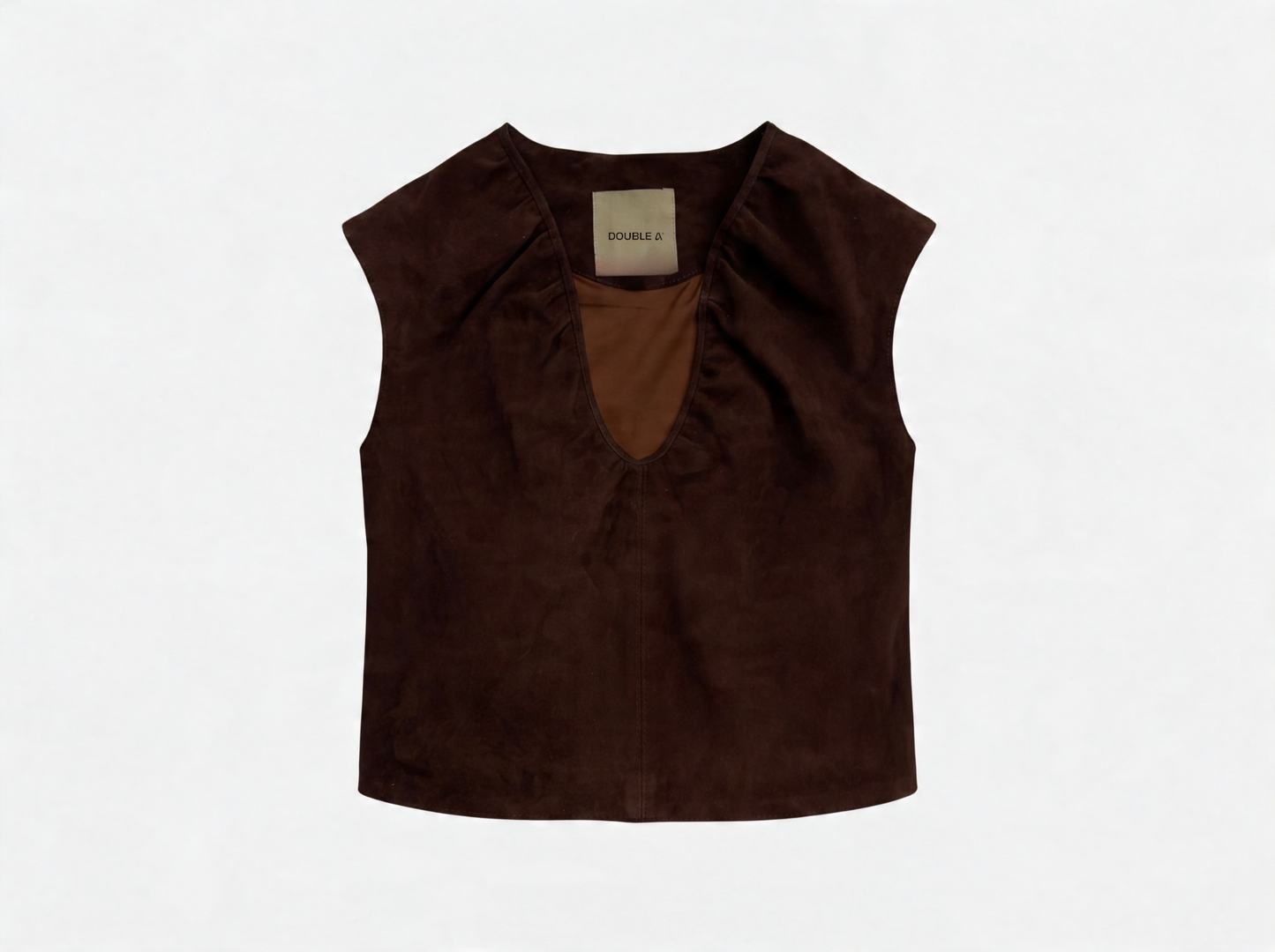 Fiona Suede Top Brown
