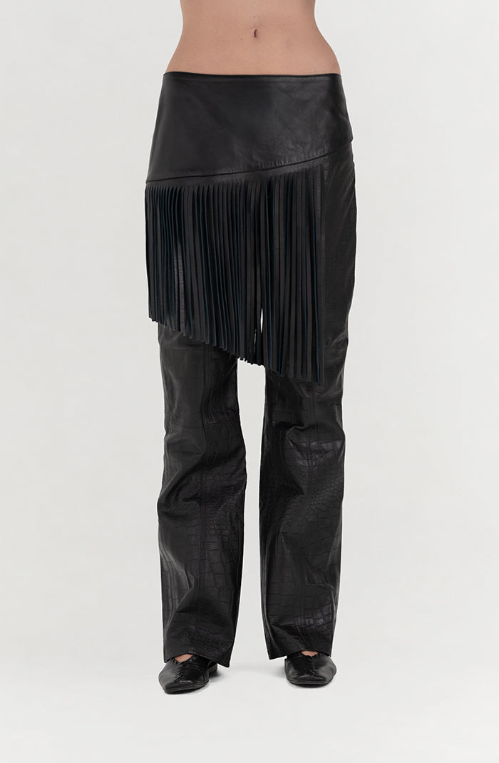 Gianna Leather Belt Black