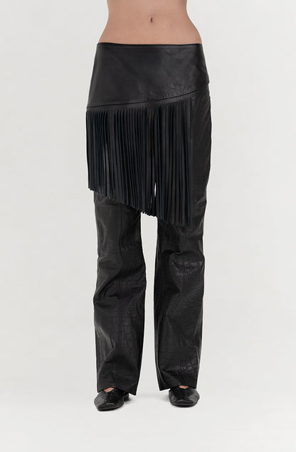 Gianna Leather Belt Black