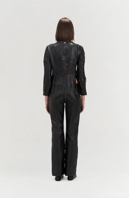 Attalea Leather Jacket Black