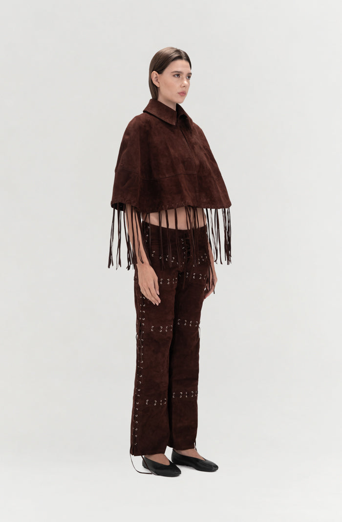 Phoebe Suede Pants Brown
