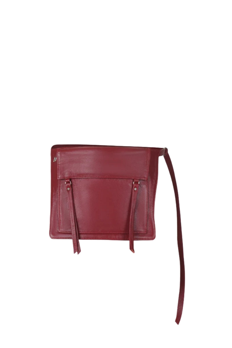 Camden Leather Waist Belt Bag Red