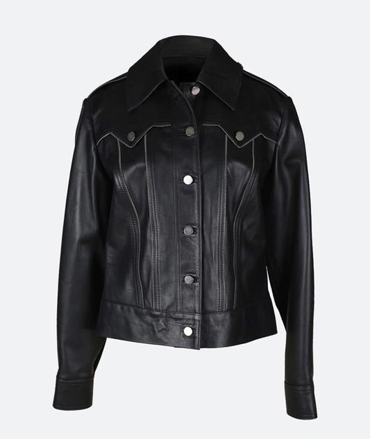 Canna leather Jacket Black