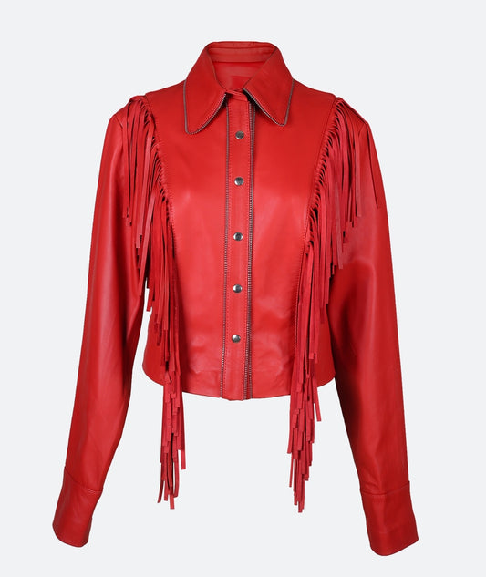 Cascade Leather Jacket Red