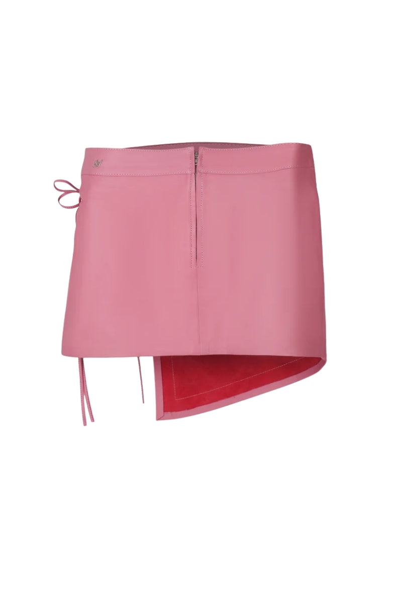 Celine Leather Skirt Blush Pink