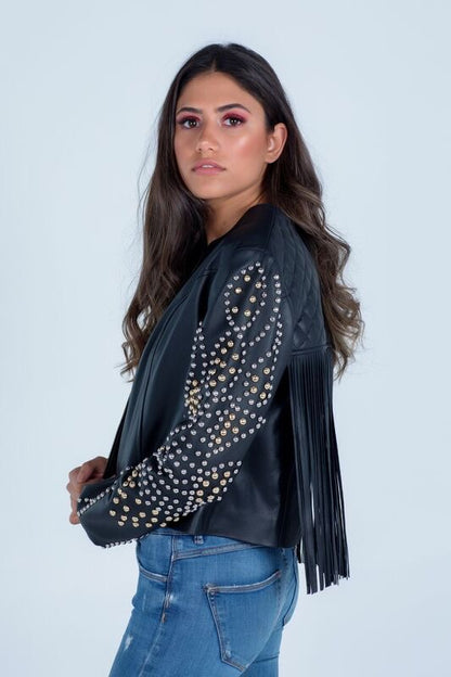 Clair De Lune Leather Jacket Black