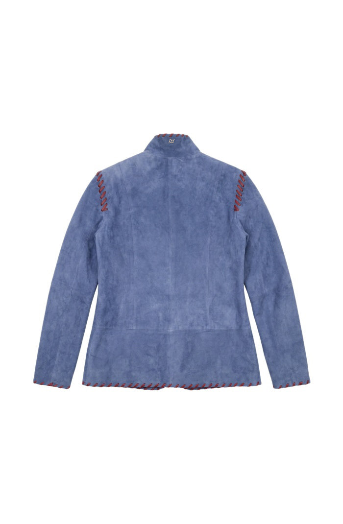 Audrey Suede Jacket Blue