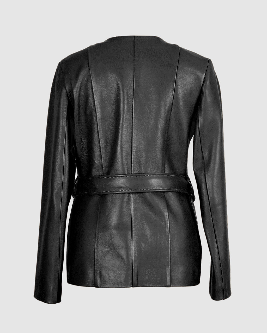Cordelia Leather Blazer Black
