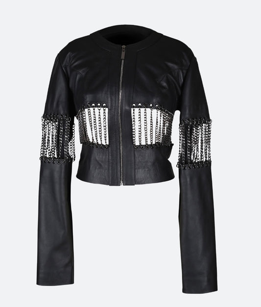Aria Leather Jacket Black