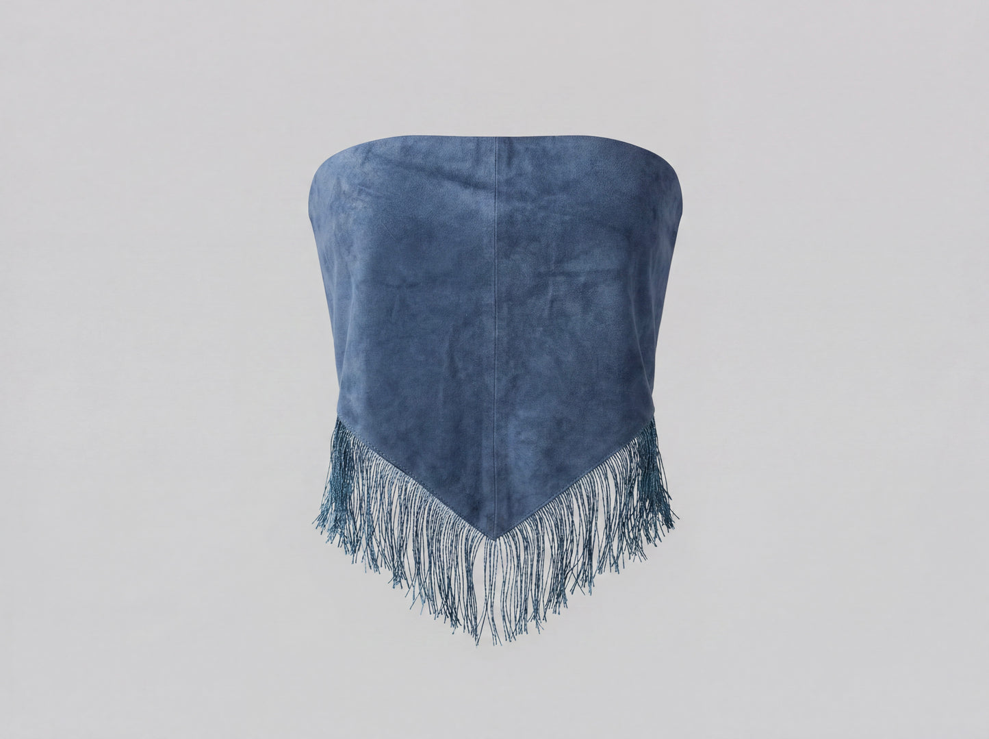 Fringes Suede Bandana Blue