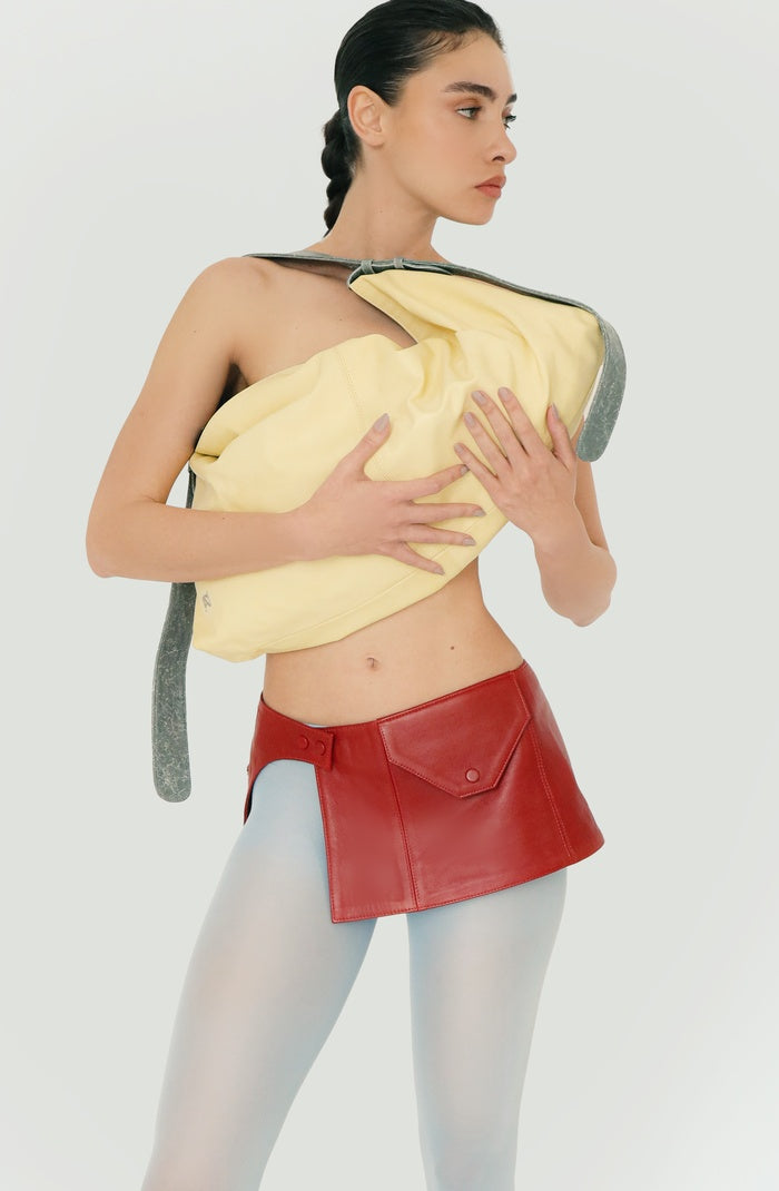 Bonnie Leather Waist Belt Red
